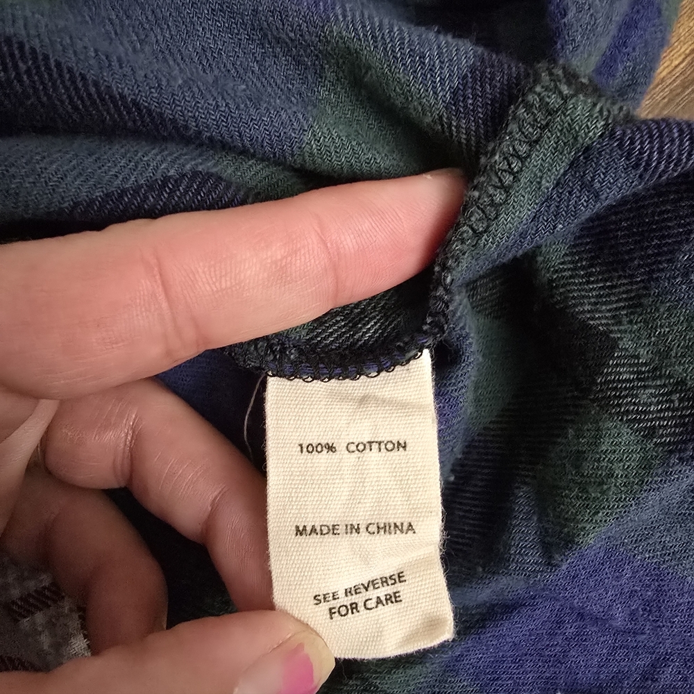 Gilded Intent Boho Plaid Patchwork Button-Up Shir… - image 7